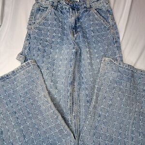 Forever 21 Blue Flare & Wide Leg Jeans Preloved